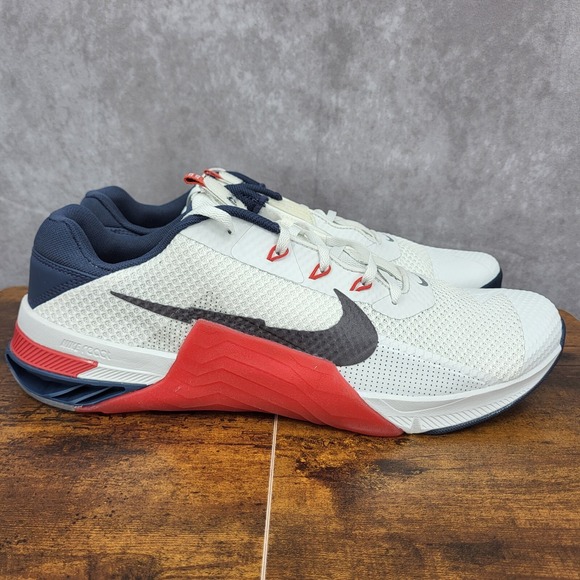 Nike‎ Metcon 7 Training Shoes Mens 15 Summit White Red Blue USA CZ8281-102